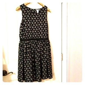 Bar III dress black with bicycle print.